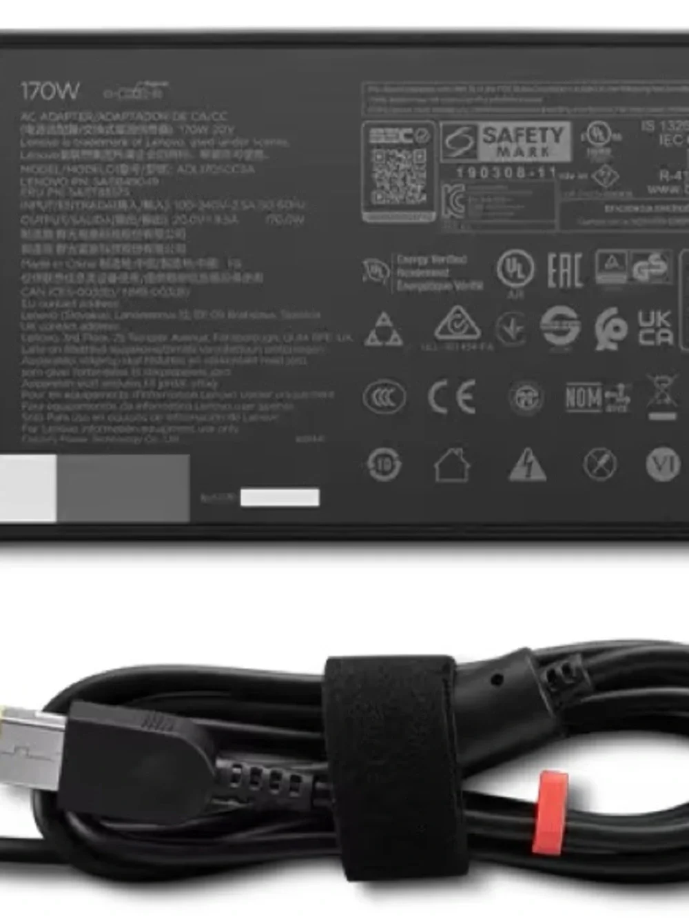 Lenovo 170W AC Adapter Power Supply Charger, Model #ADL170SDC3A, New